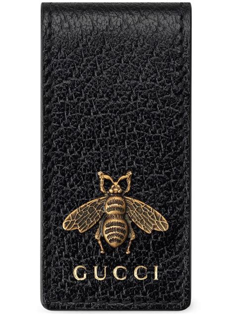 gucci bee money clip sale|Gucci Bee Motif Money Clip Wallet in Black for Men .